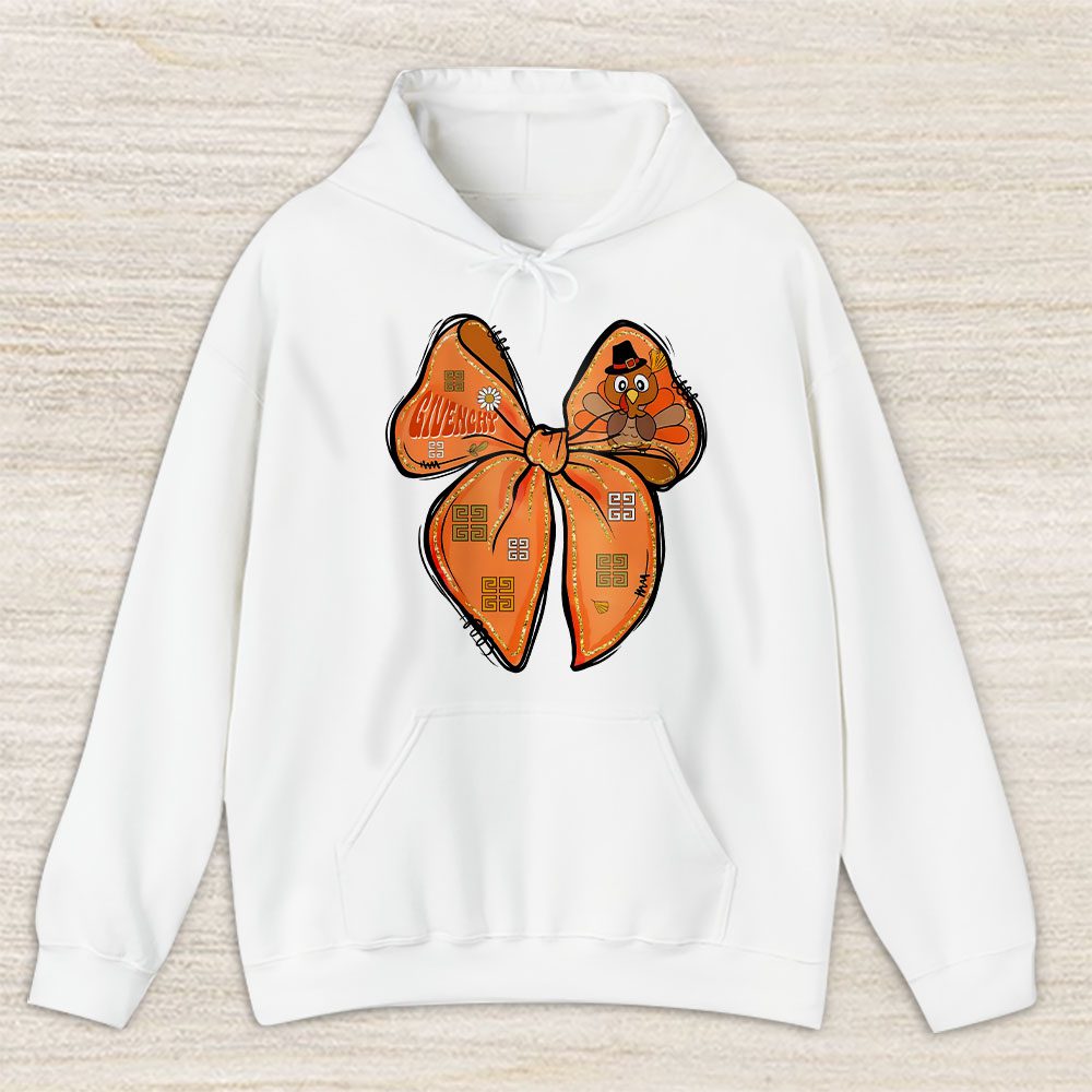 Retro Thanksgiving Coquette Turkey Bow Its Turkey Time Givenchy Unisex Hoodie TAH19376