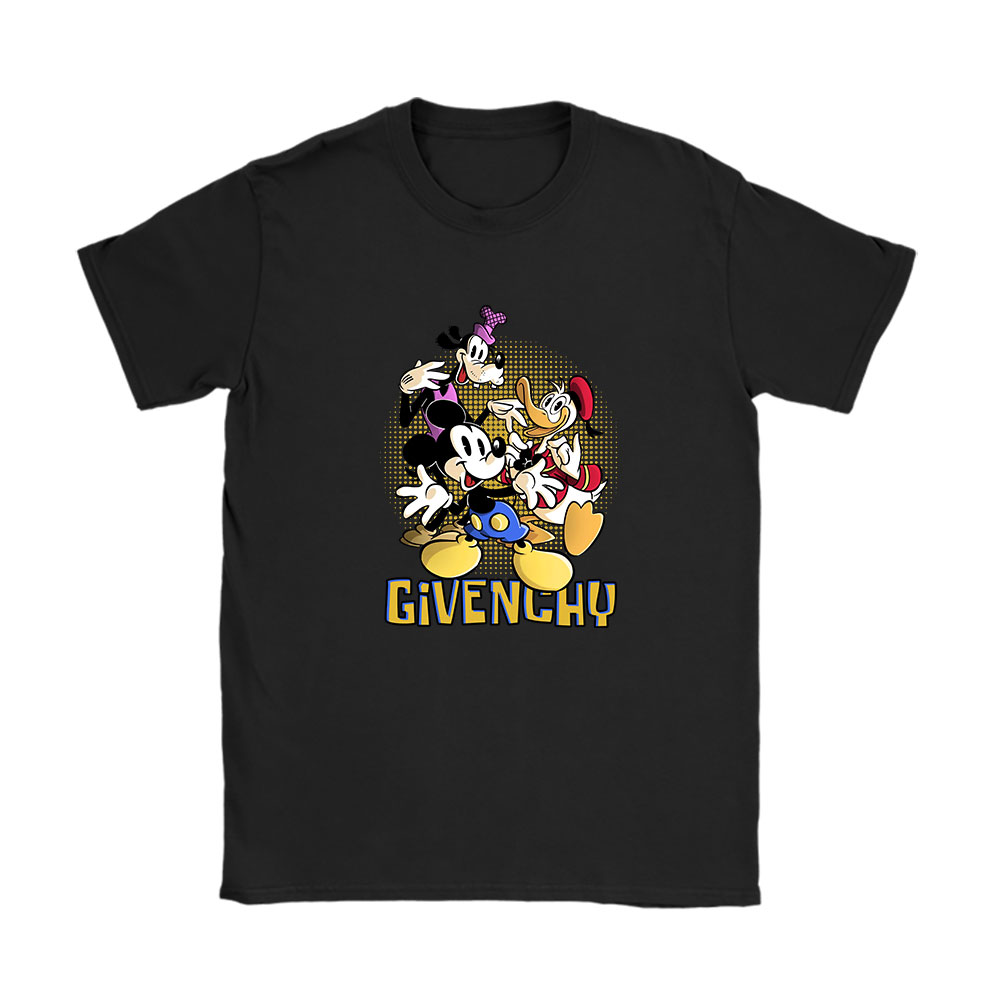Mickey Mouse Donald Duck Goofy Givenchy Unisex T-Shirt Cotton Tee BN8261