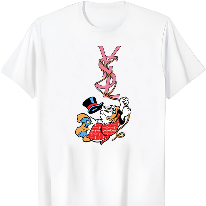 Yves Saint Laurent Logo Luxury Scrooge Mcduck Unisex T-Shirt TTB2640