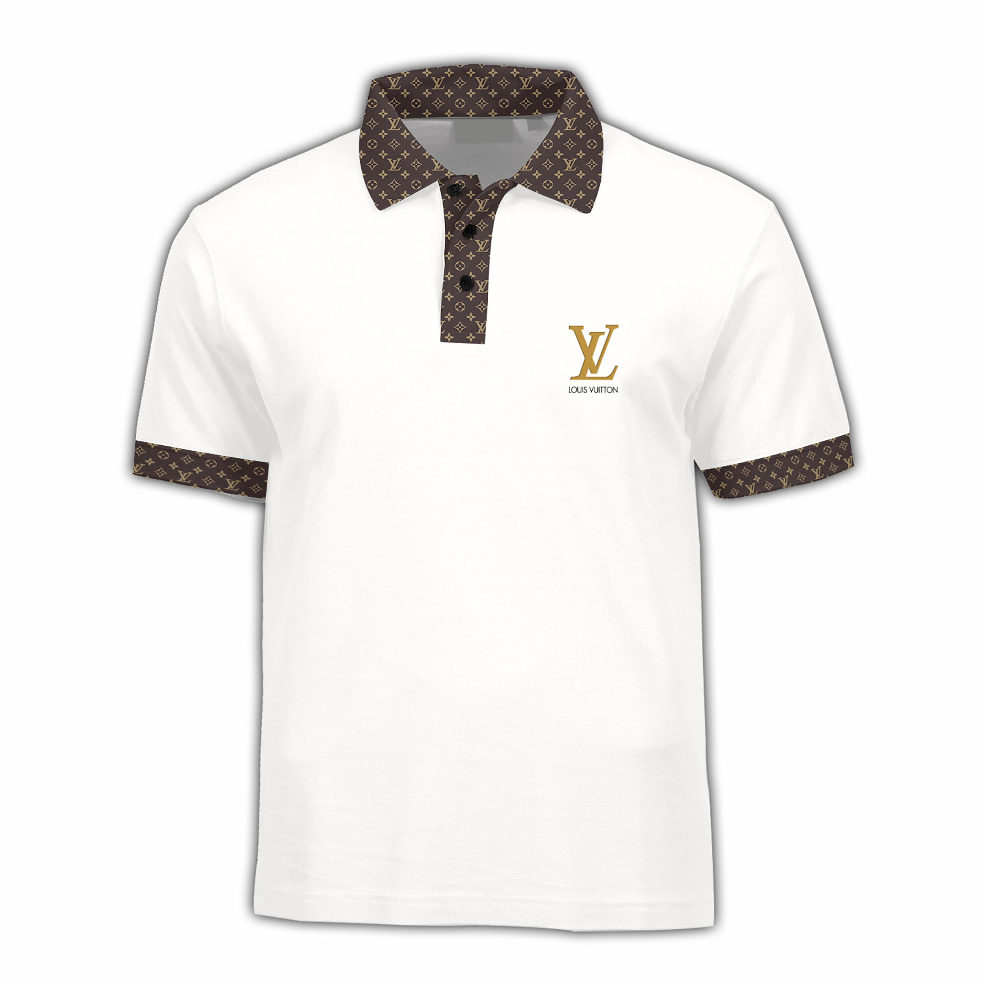 Gift For Louis Vuitton Lover Louis Vuitton Black Yellow Pattern Polo Shirt Hg Gifts For Men Women Men Trend