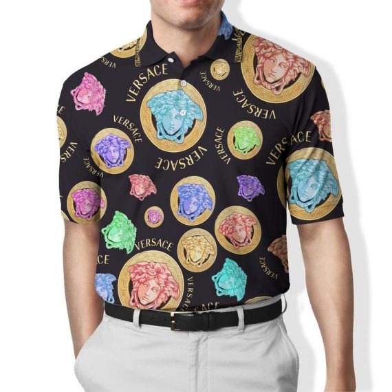 Gift For Versace Lover Versace Colorful Polo Shirt Hg Gifts For Men Women Men Trend