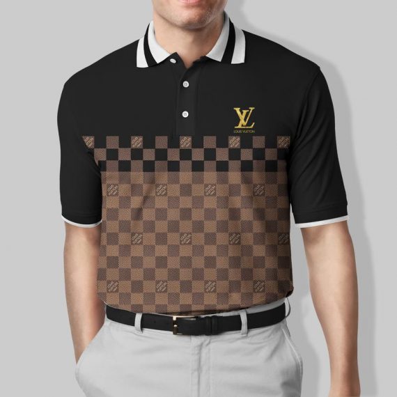 Gift For Louis Vuitton Lover Brown Louis Vuitton Pattern Polo Shirt Hg Gifts For Men Women Men Trend