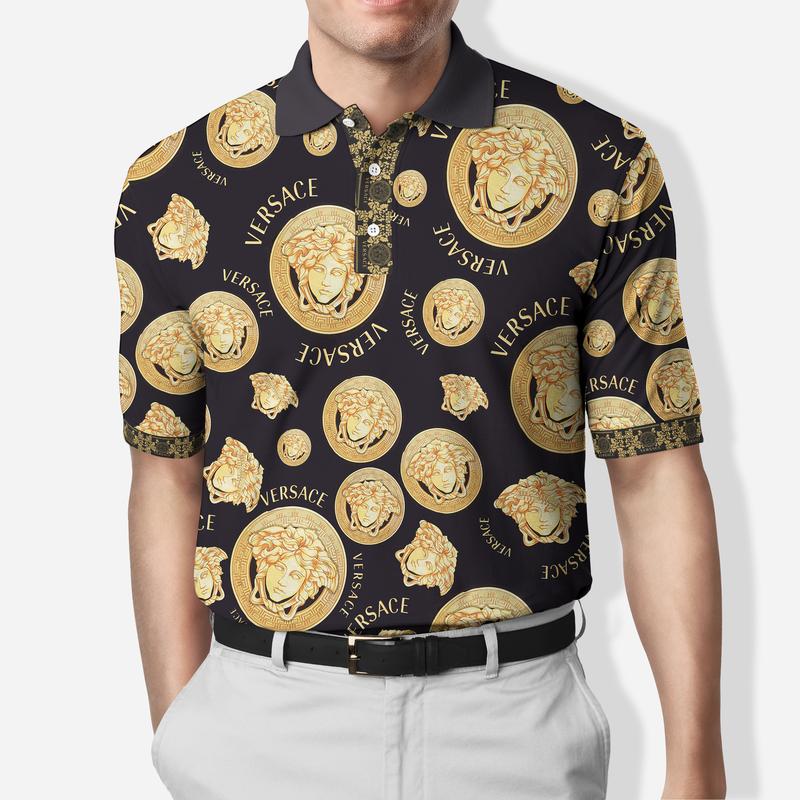 Versace Polo Shirt Luxury Brand Clothing Clothes Golf Tennis Outfit For Men