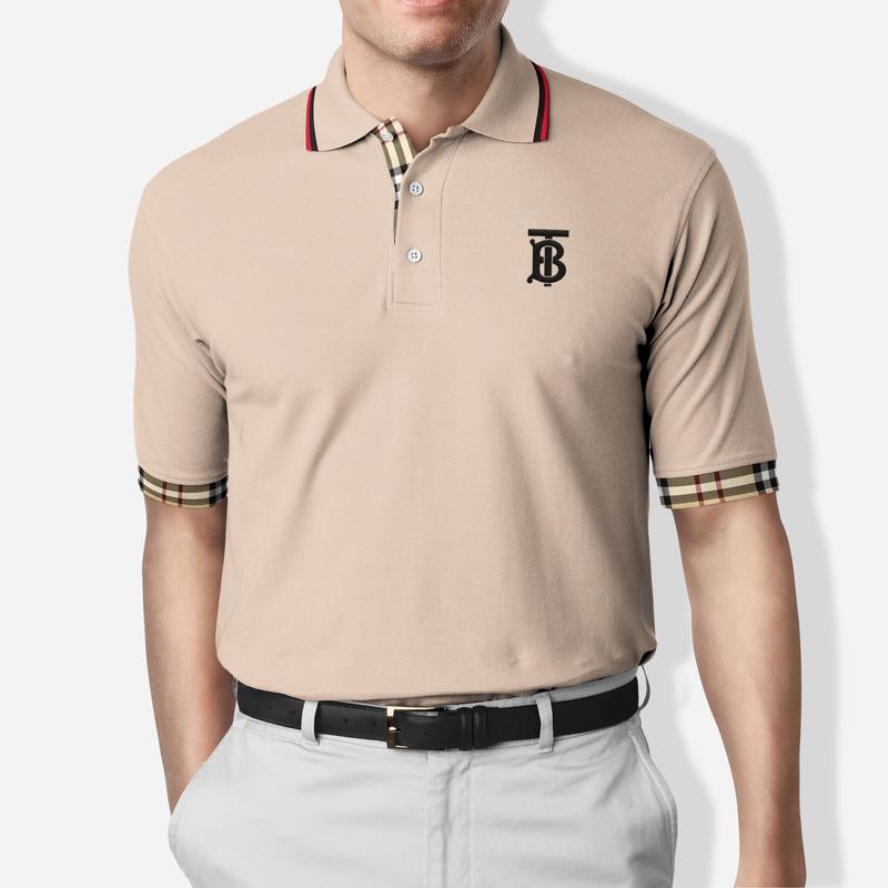 Burberry  Nude Polo Shirt Luxury Brand Clothing Clothes Golf Tennis Outfit For Men
