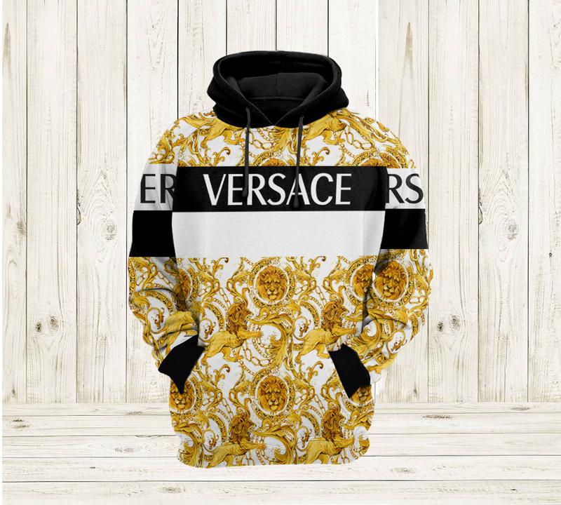 Versace Gold Unisex Hoodie For Men Women Luxury Brand Clothing Clothes Outfit Ht