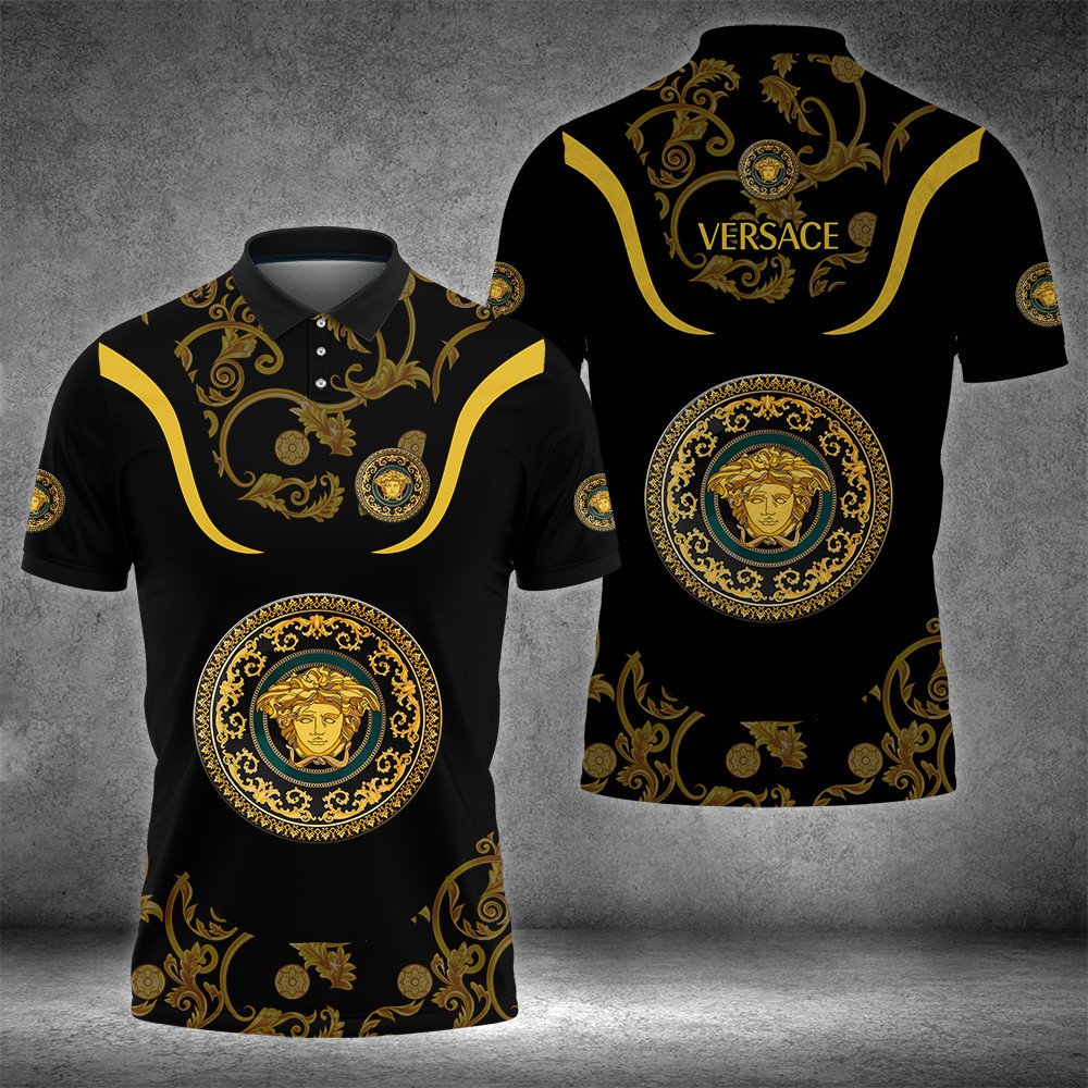 Versace Polo Shirt Luxury Brand Clothing Clothes Golf Tennis Outfit For Men