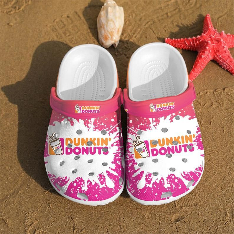 Dutch Bros On Pink Pattern Crocs Crocband Clog Comfortable BTN619 For Men And Women
