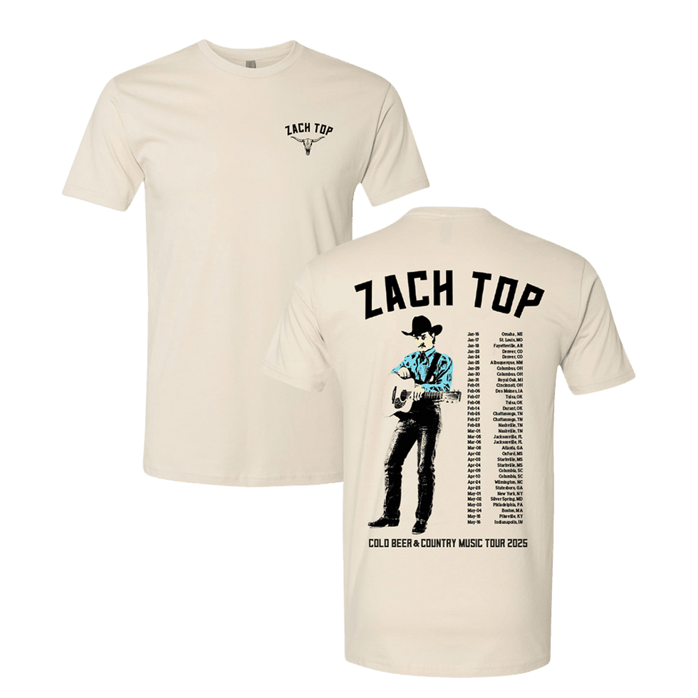 Zach Top Merch Zach Top 2025 Natural Tour T-Shirt Gifts For Music Fans