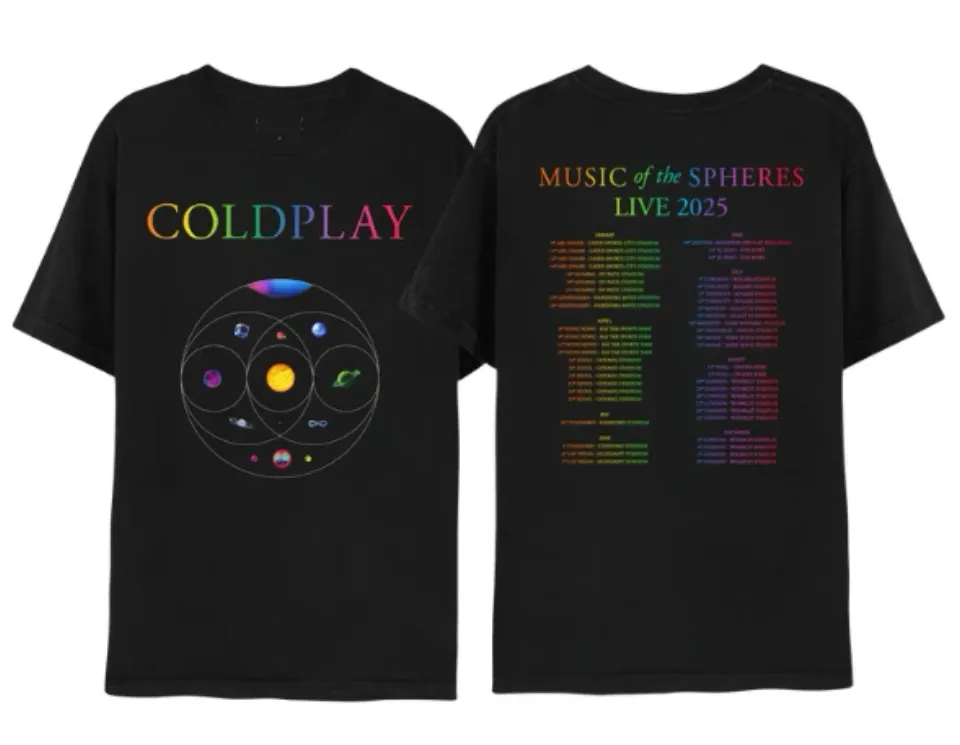 Music Of The Spheres World Tour 2025 Shirt