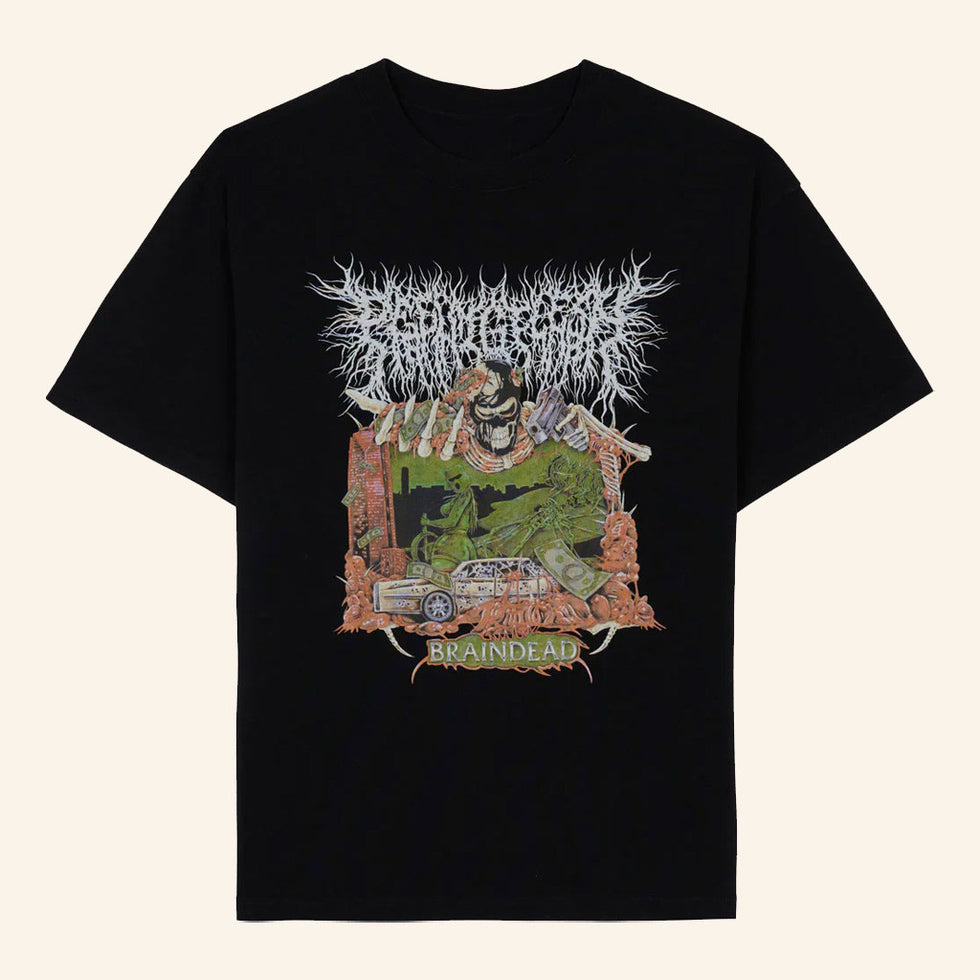 Wearebraindead Merch Brain Dead X Peeling Flesh Sound And Fury 2025 T-Shirt