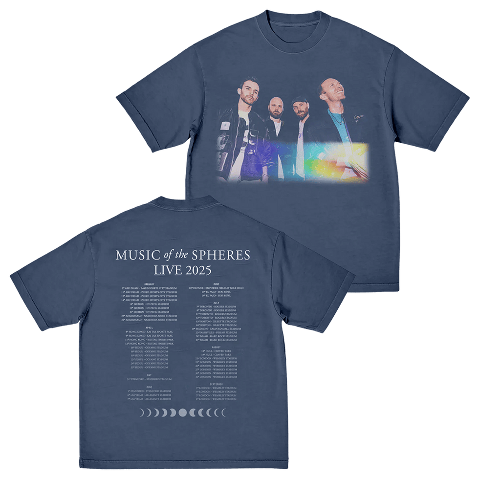 Coldplay Band Photo Shirt Tour 2025 Merch