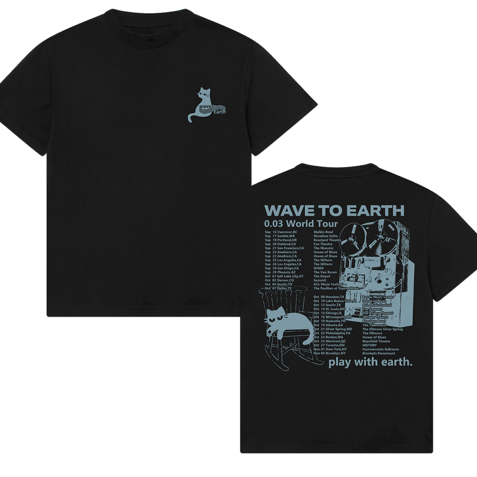 Wave To Earth Merch T-Shirt Wave To Earth 0.03 World Tour Shirt