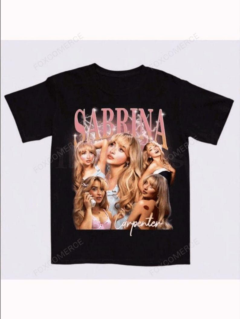 2025 Sabrina Carpenter Album T-Shirt, Y2K Streetwear Summer Shirt Unisex