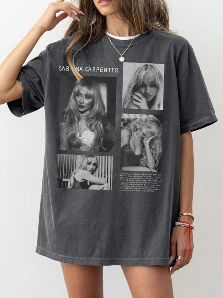 Sabrina Vintage Halftone Shirt, Carpenter Espresso Shirt Heavyweight T-Shirt