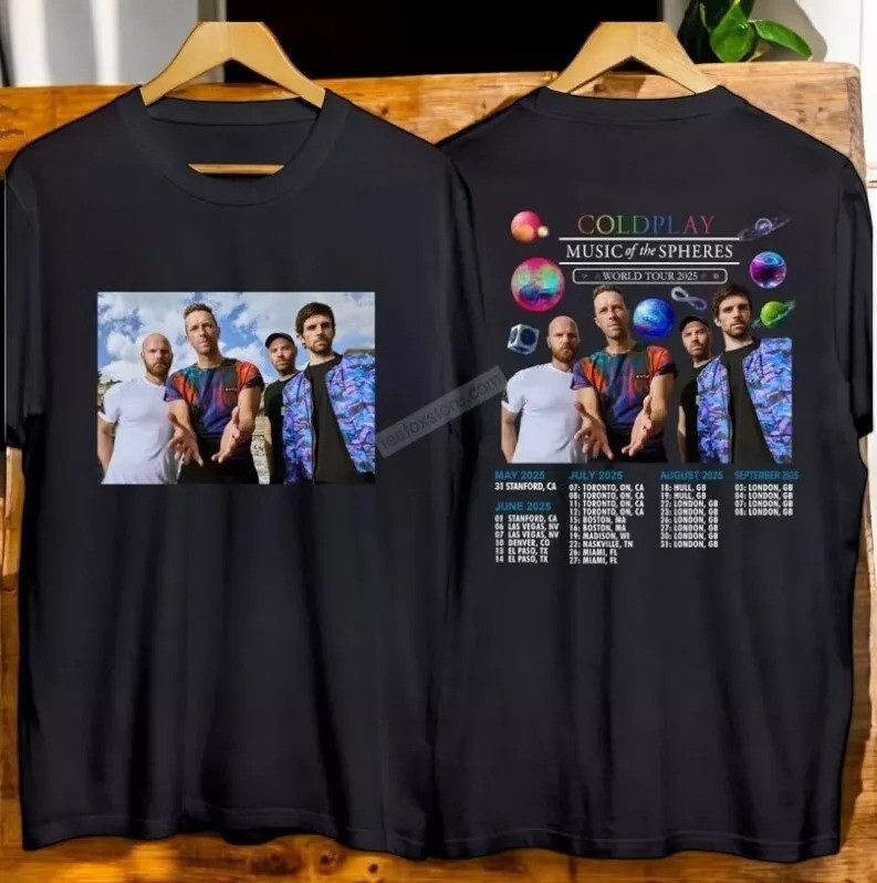 Coldplay Music Of The Spheres Tour 2025 Concert T-Shirt