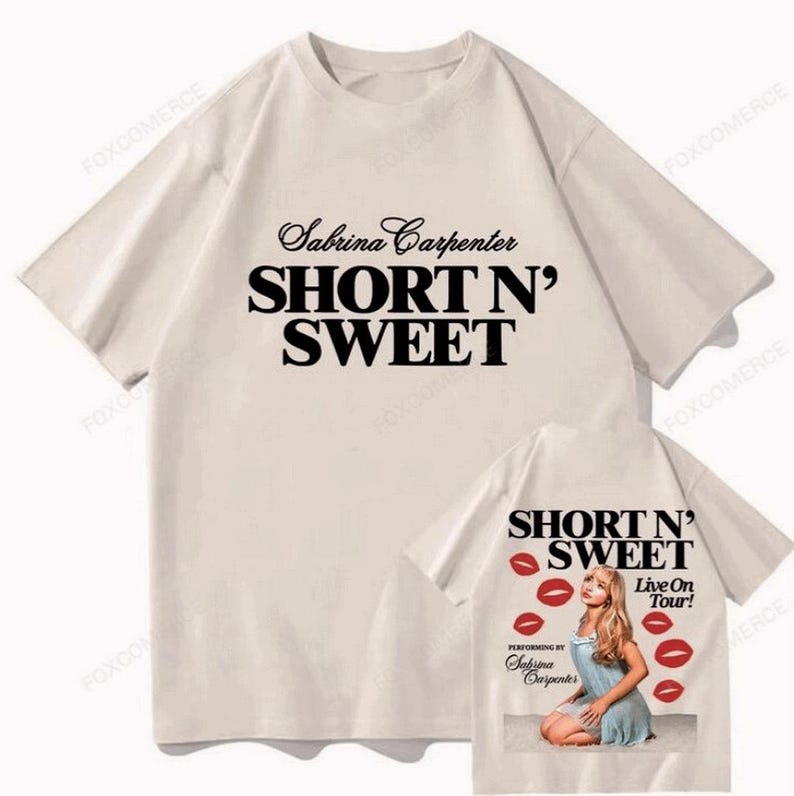 Short N Sweet Tour 2025 Shirt, Sabrina Carpenter Aesthetic T-Shirt Unisex