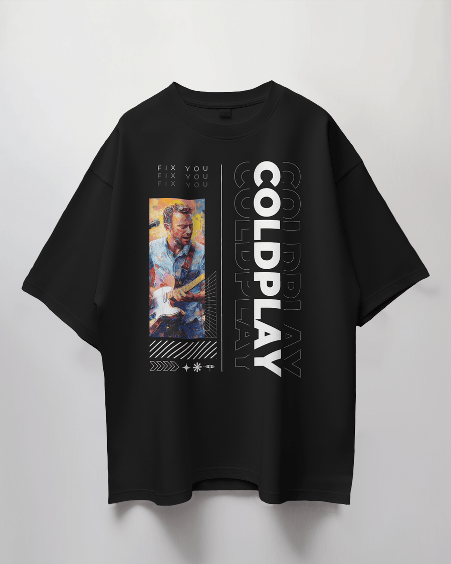 Coldplay Premium Oversized French Terry Cotton T-Shirt