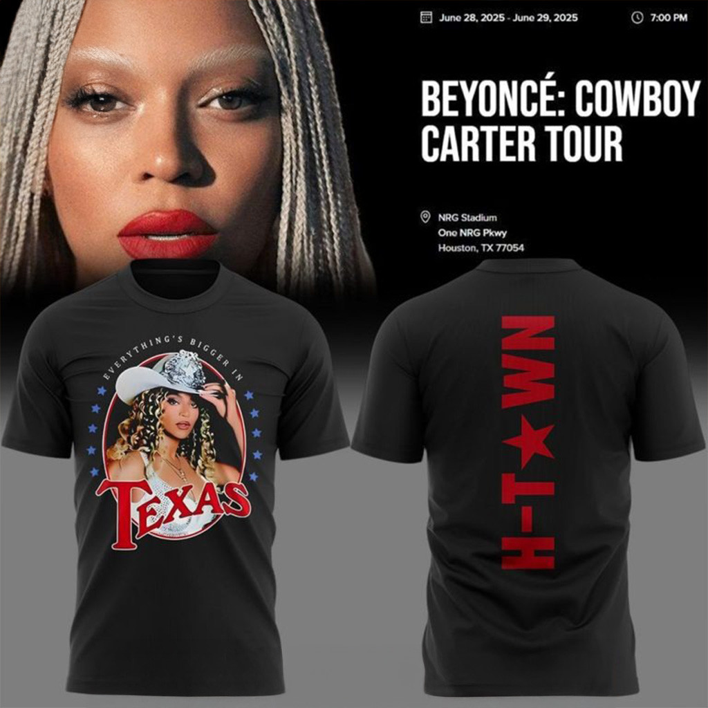Beyonce X Houston Tour 2025 Black T-Shirt