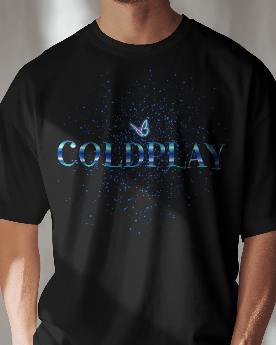 Coldplay Logo Oversize Premium French Terry Cotton T-Shirt