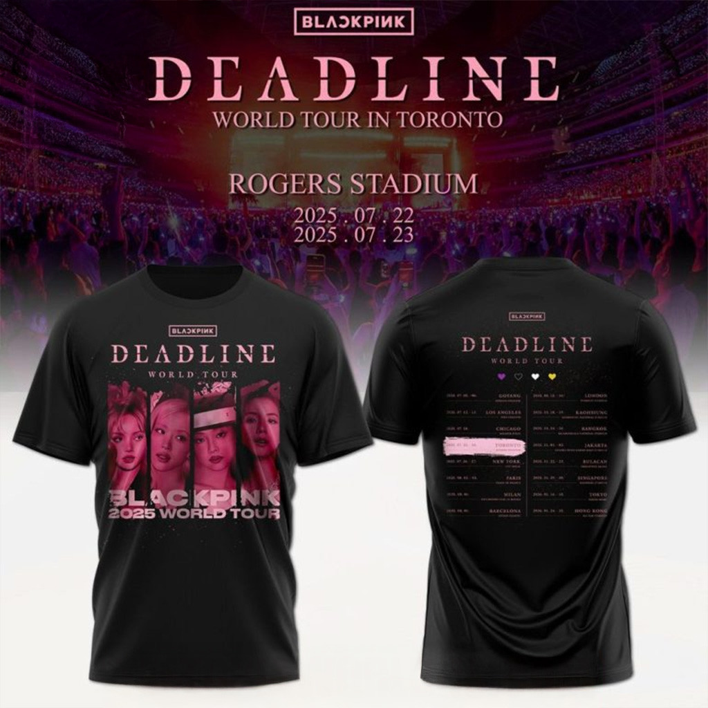 Blackpink Deadline World Tour 2025 T-Shirt Blackpink Merch Gifts For Fans