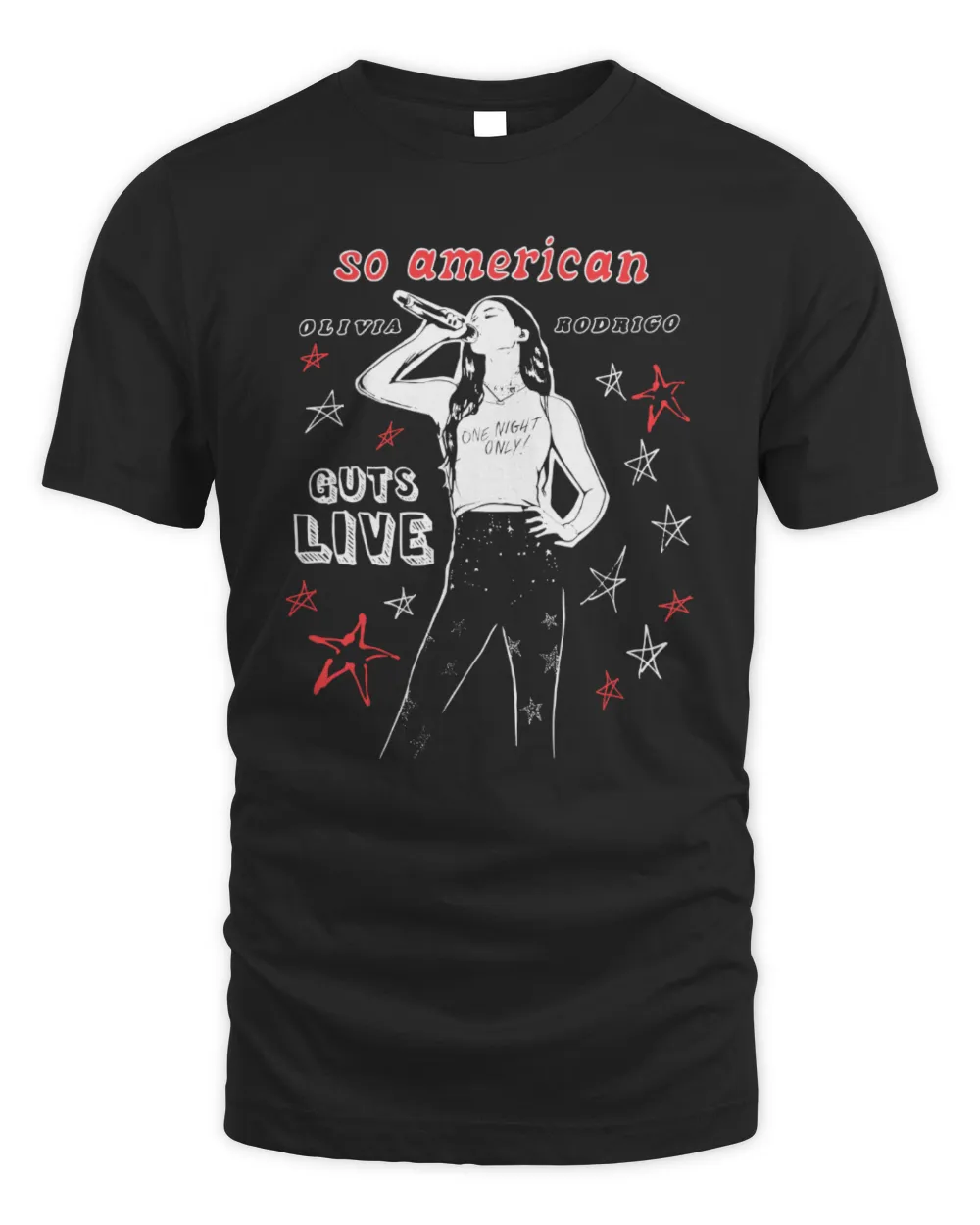 Olivia Rodrigo So American Guts Live Tour Shirt Black