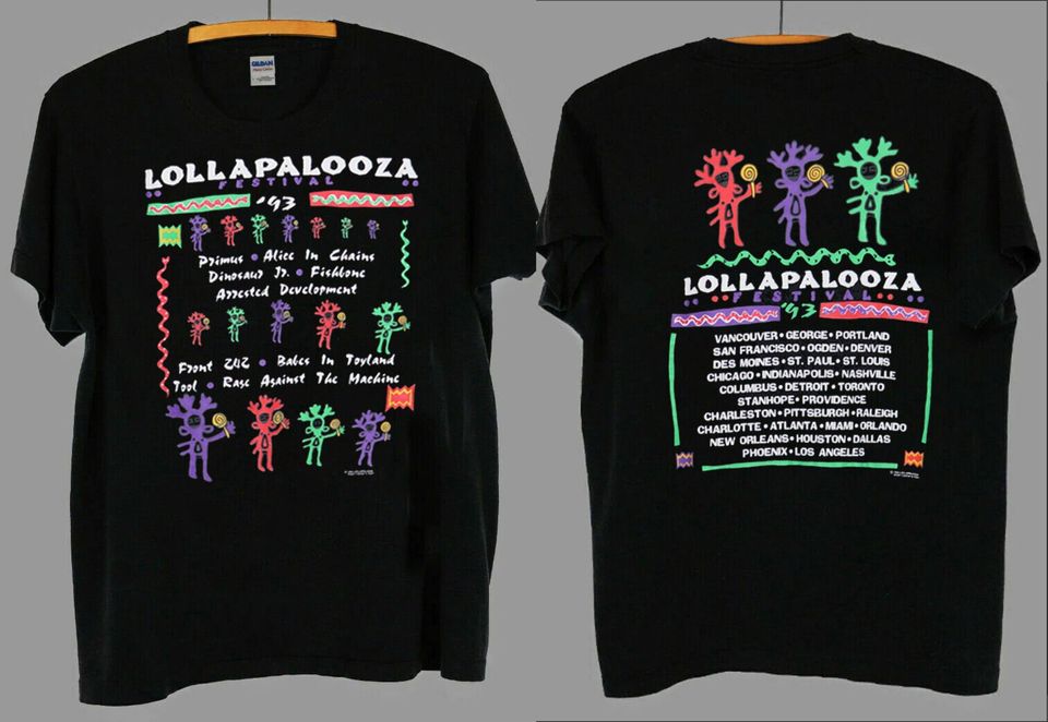 Vintage 1993 Lollapalooza Tour Concert T-Shirt