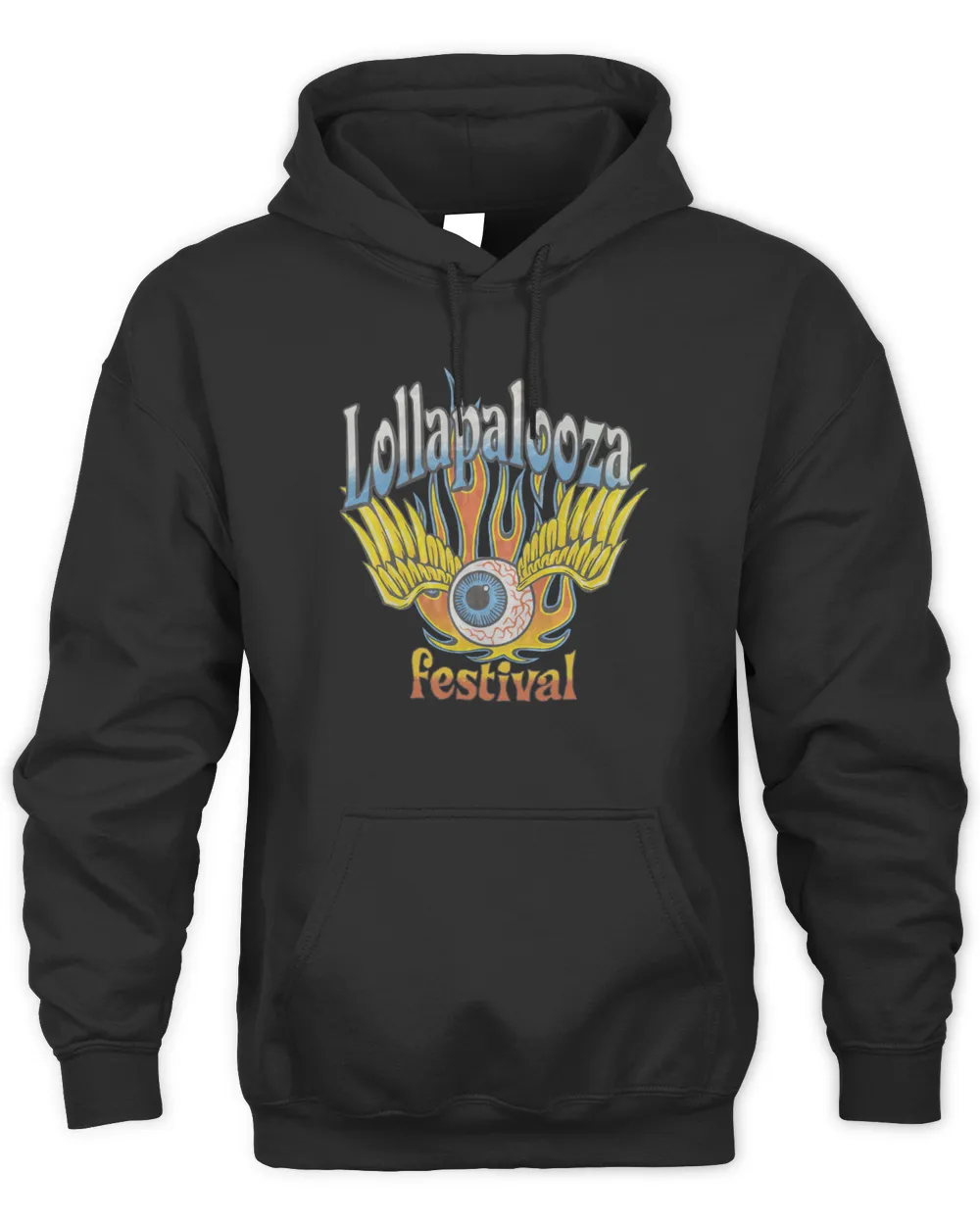 Lollapalooza Merch Flaming Eye Lineup Hoodie