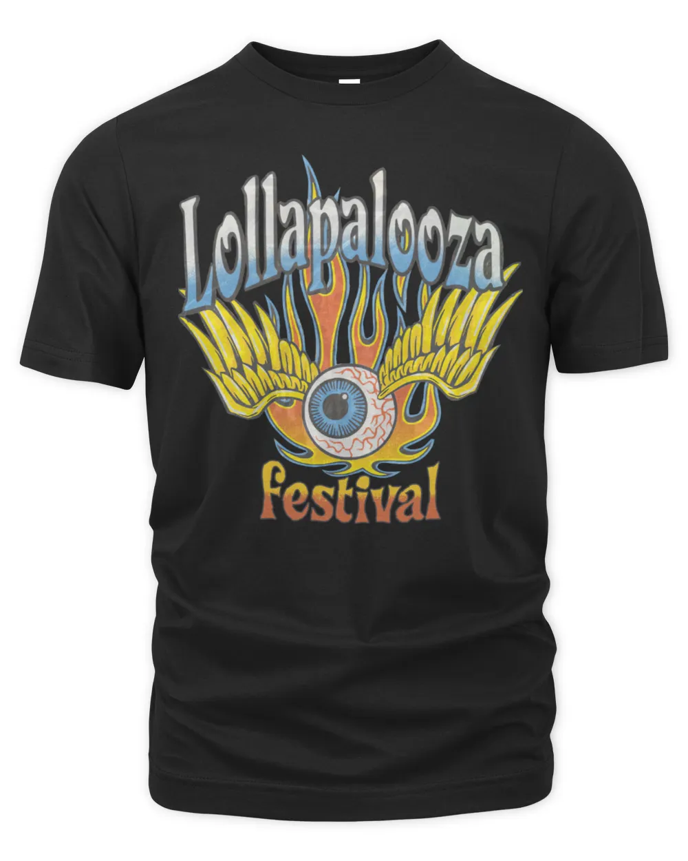 Lollapalooza Merch Flaming Eye Lineup Shirt