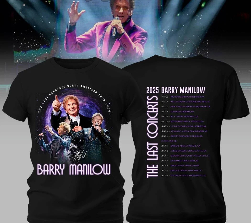 Barry Manilow The Last Concerts 2025 Tour Shirt