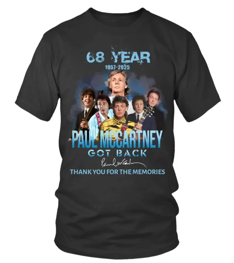 Paul Mccartney Merch Tour 2025 Shirtanniversary Vintage Style Unisex T-Shirt
