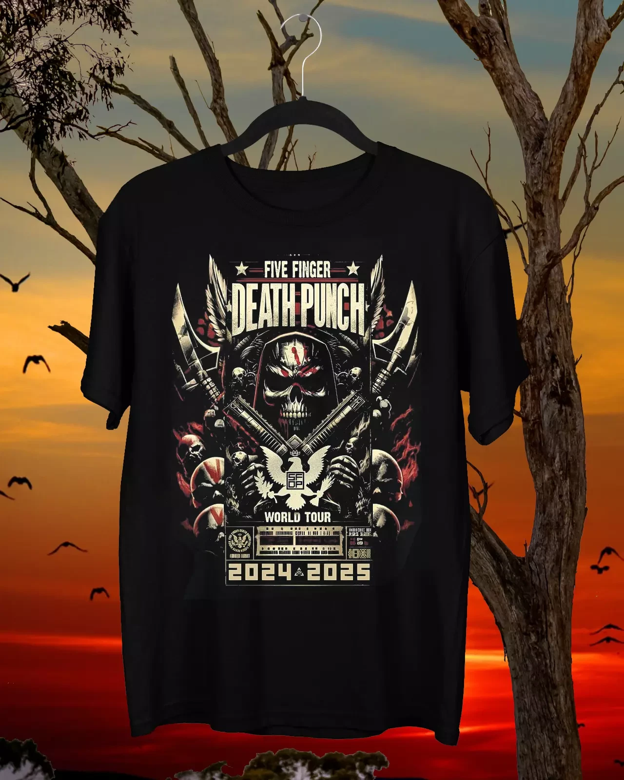 Five Finger Death Punch Tour 2025 Shirt