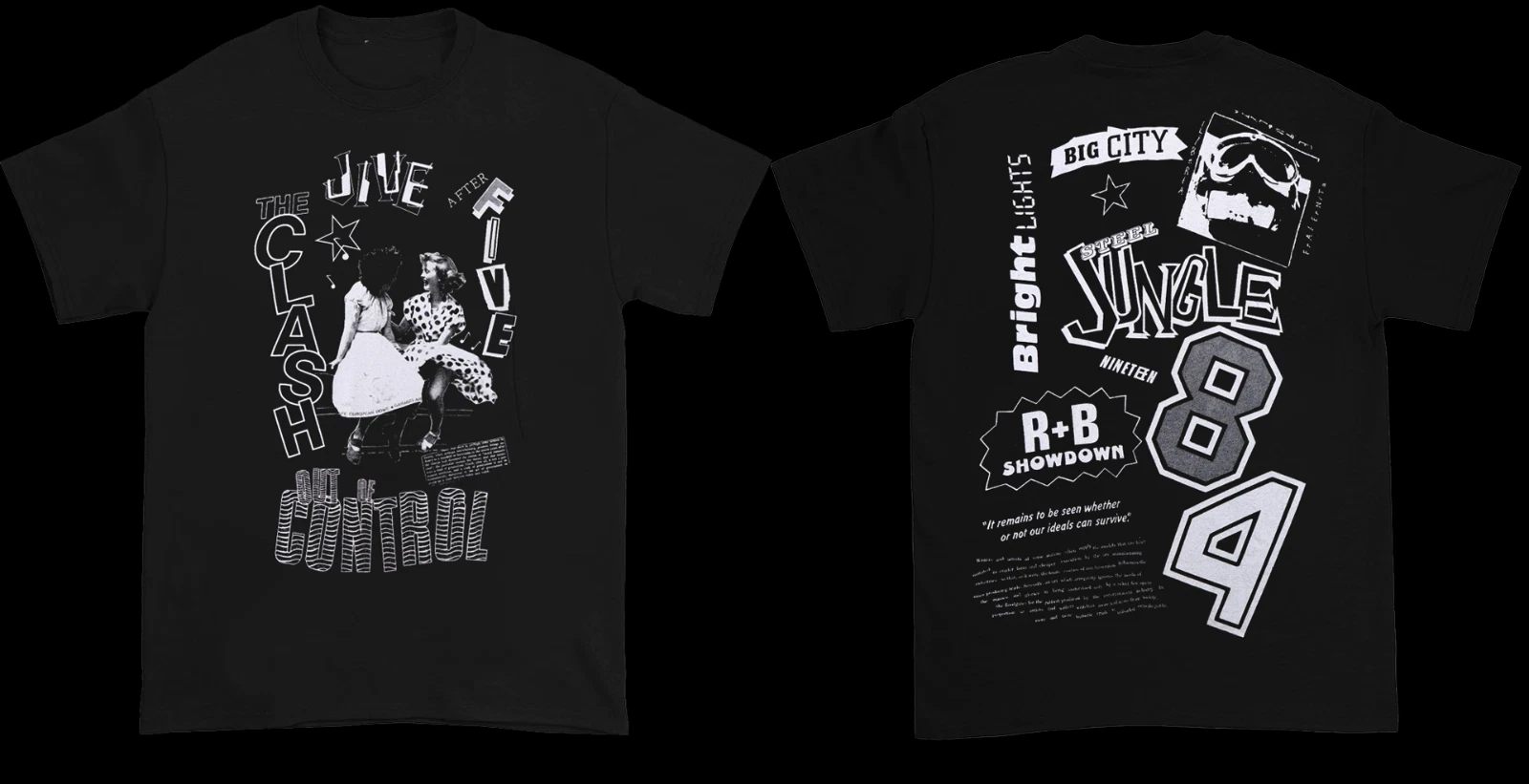 1984 The Clash Out Of Control New Unisex Black Gift For Fans Shirt