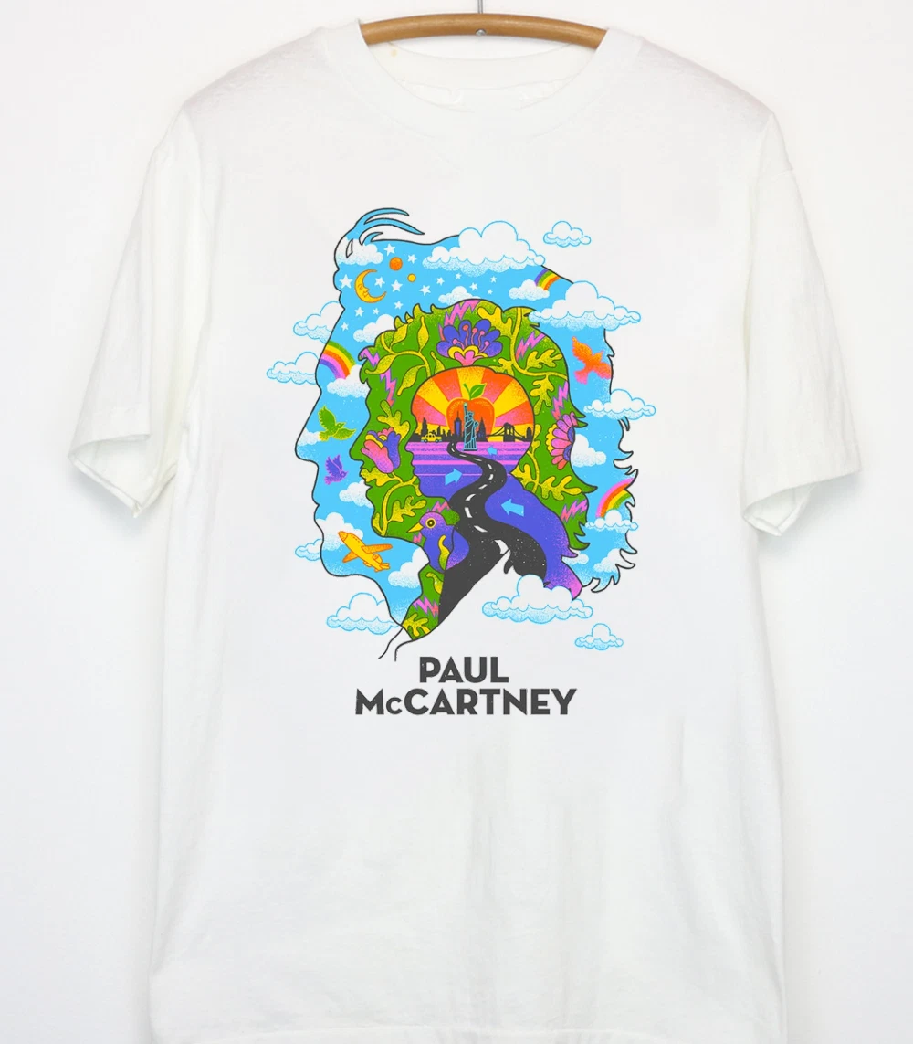 Paul Mccartney Hot New Artwork White T-Shirt