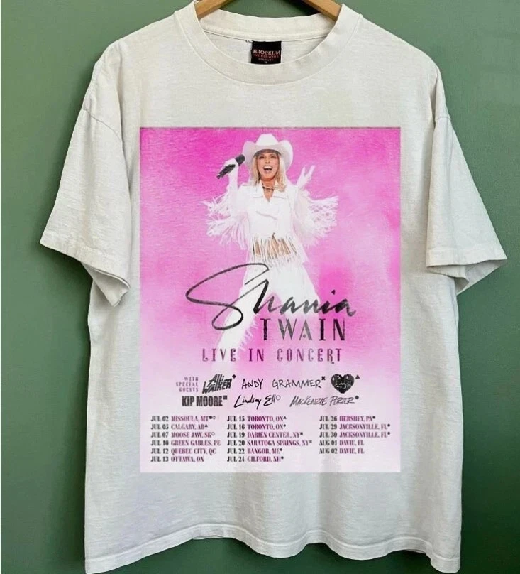 Shania Twain 2025 Summer Tour Graphic Print White Unisex T-Shirt