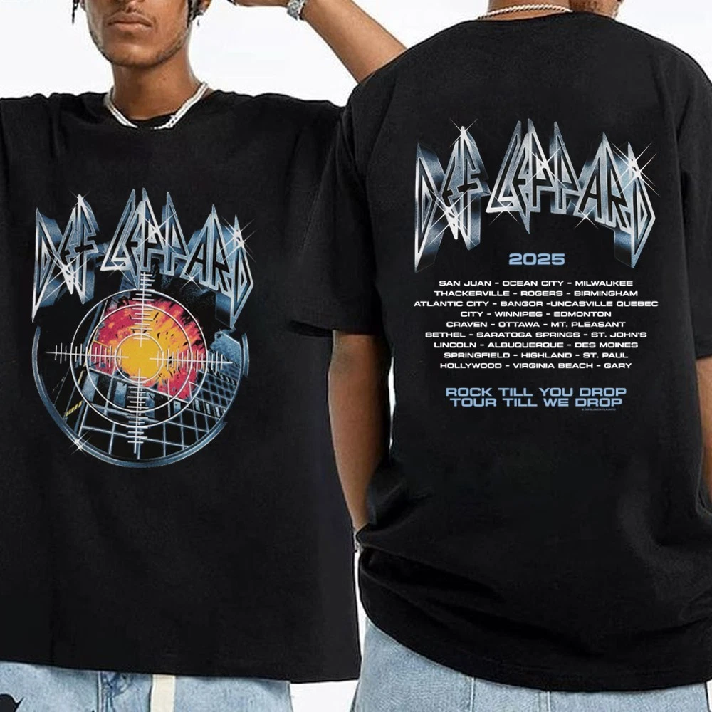 Def Leppard 2 Sided T-Shirts, Def Leppard Tour 2025 Shirt