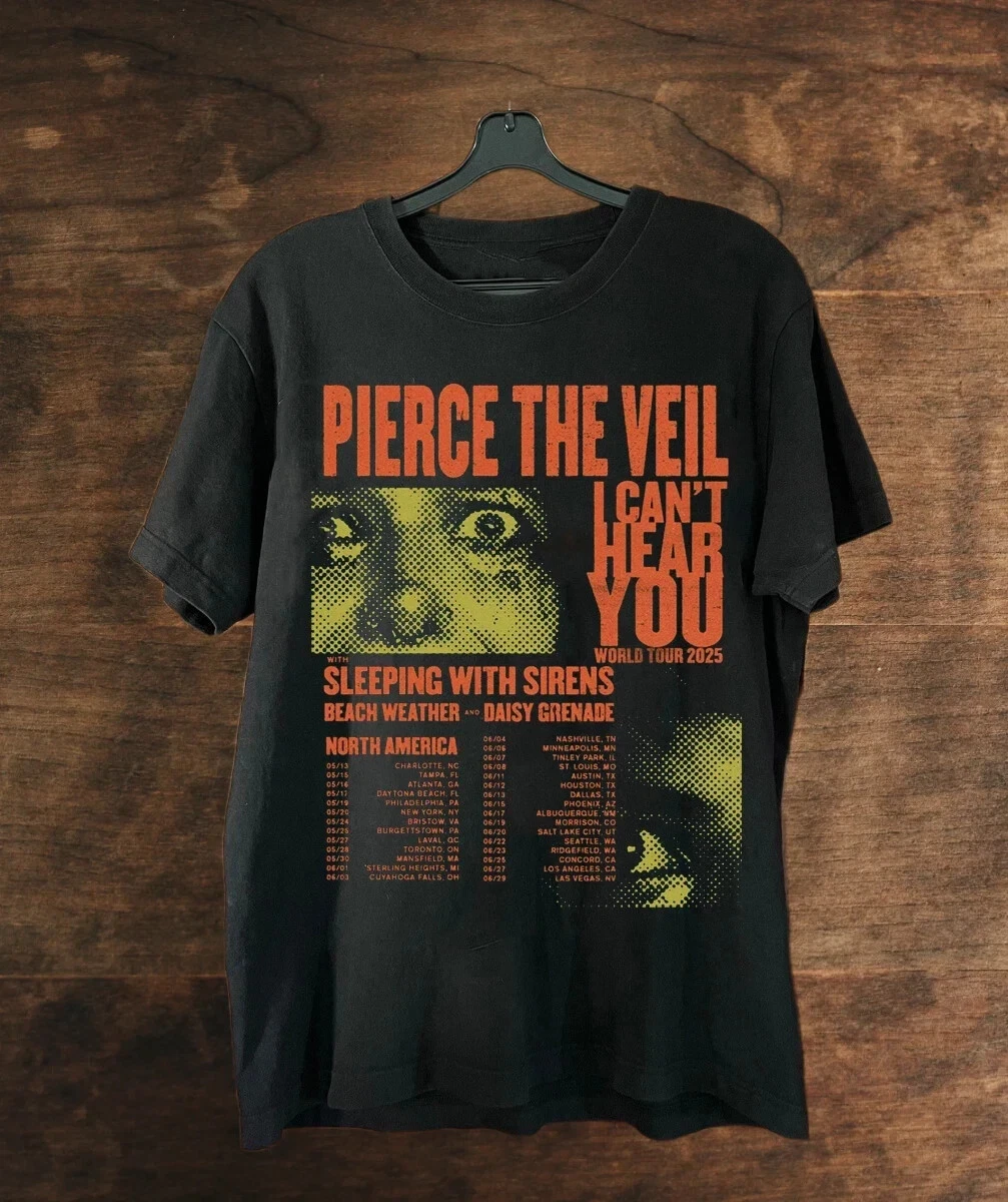 Pierce The Veil Band Tour 2025 Sleeping With Siren Shirt