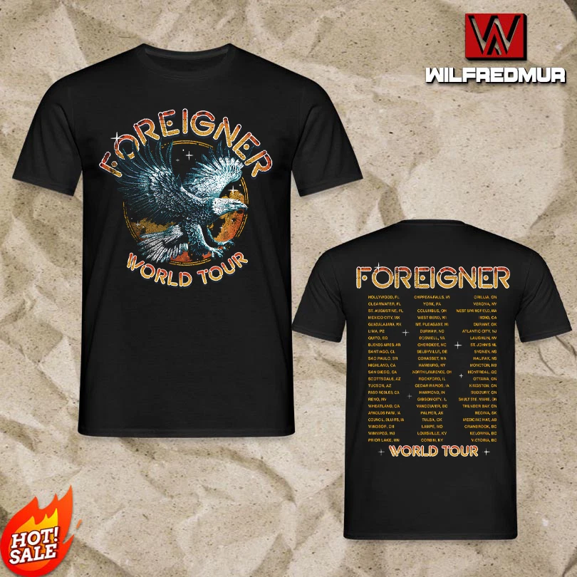 Foreigner 2025 Eagle Wolrd Tour T-Shirt