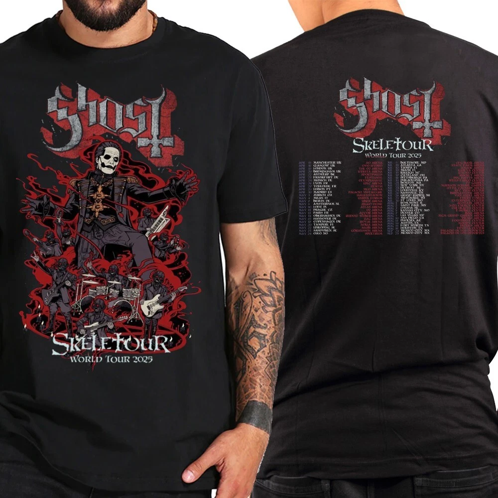 Ghost Skeletour Retro Ghost Band Tour Shirt 2025