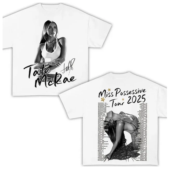 Tate Mcrae Miss Possessive 2025 World Tour Shirt 