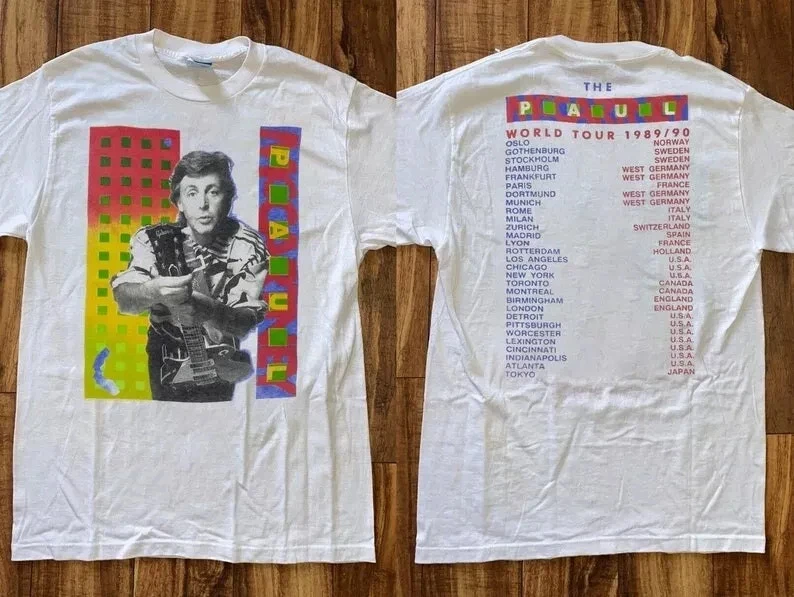 Paul Mccartney World Tour 1989-90 T-Shirt, Paul Mccartney T-Shirt