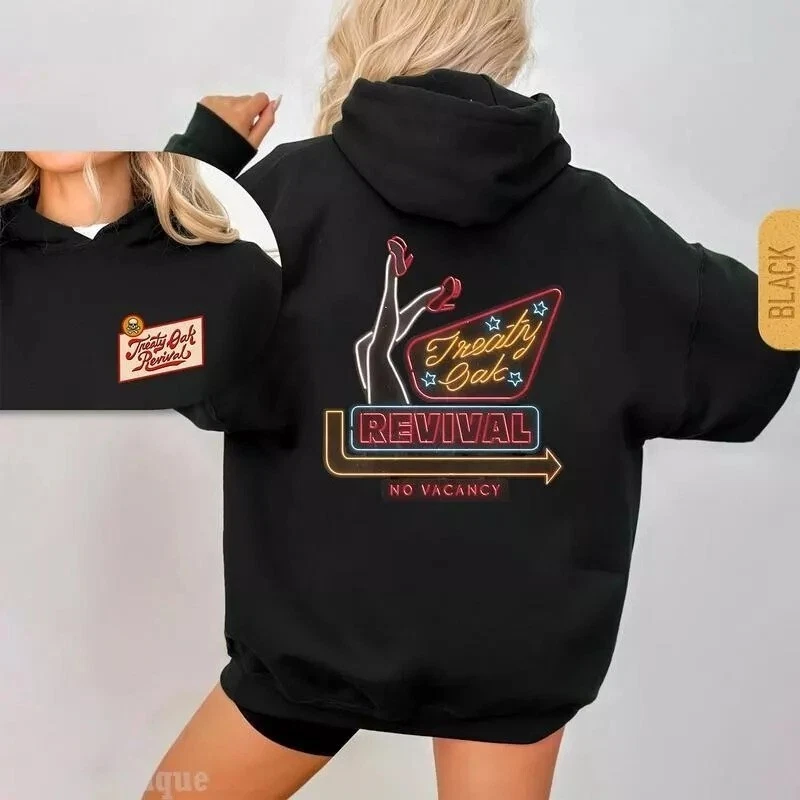 Treaty Oak Revival No Vancy Music Fans Hoodie Black