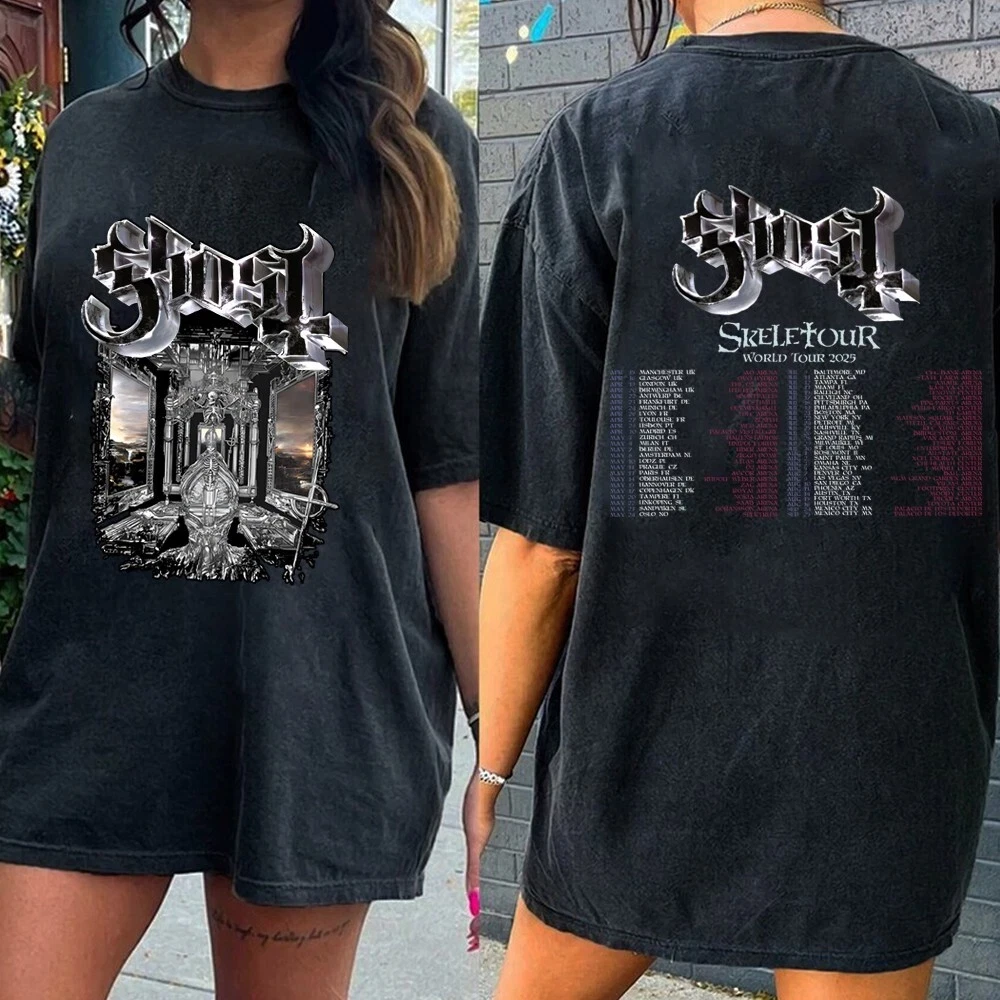 Ghost Skeletour 2025 Tour Shirt, Ghost Band Metal Rock Music Shirt