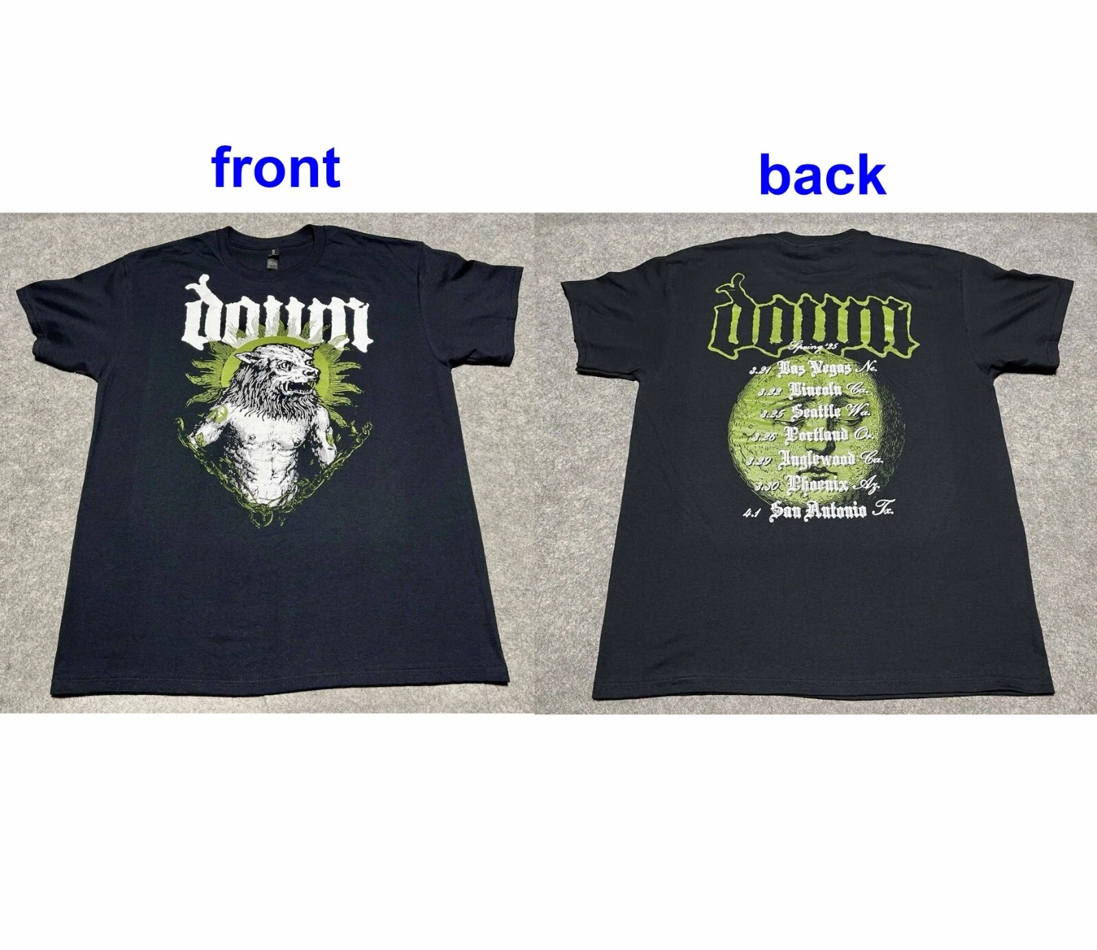 Down Heavy Metal Phil Anselmo Band 2025 Concert Tour Shirt