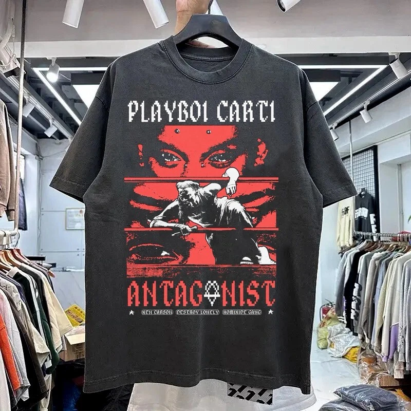 Playboi Carti Poster 90S Classic Style Black Shirt
