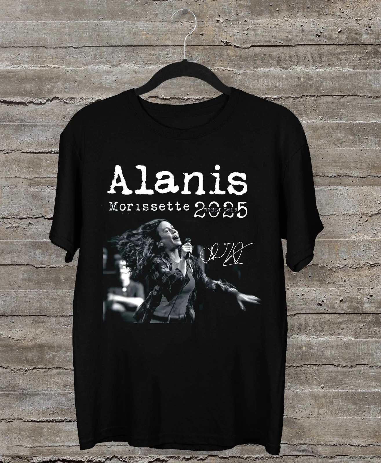 Alanis Morissette Tour 2025 Concert Black All Size T-Shirt