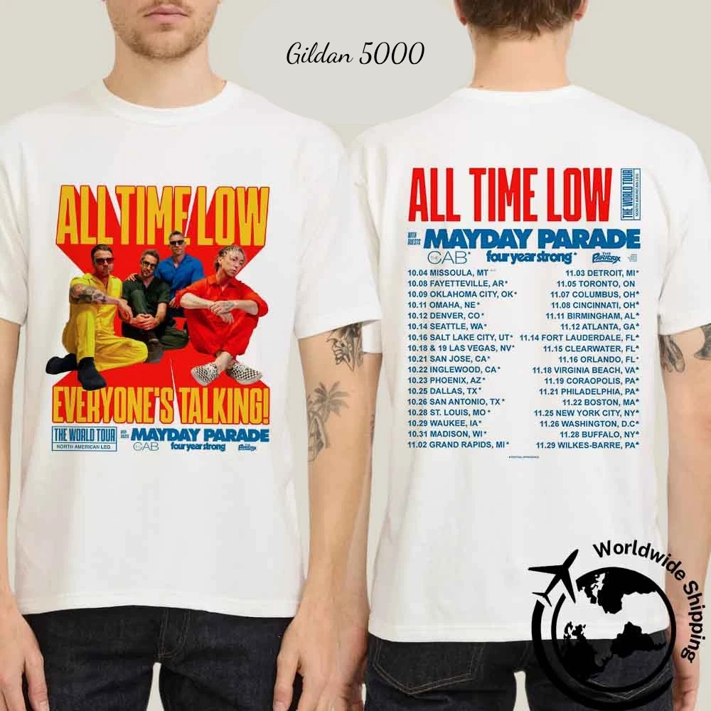 All Time Low Everyone'S Talking Tour North American Dates 2025 Fan Gifts T-Shirt