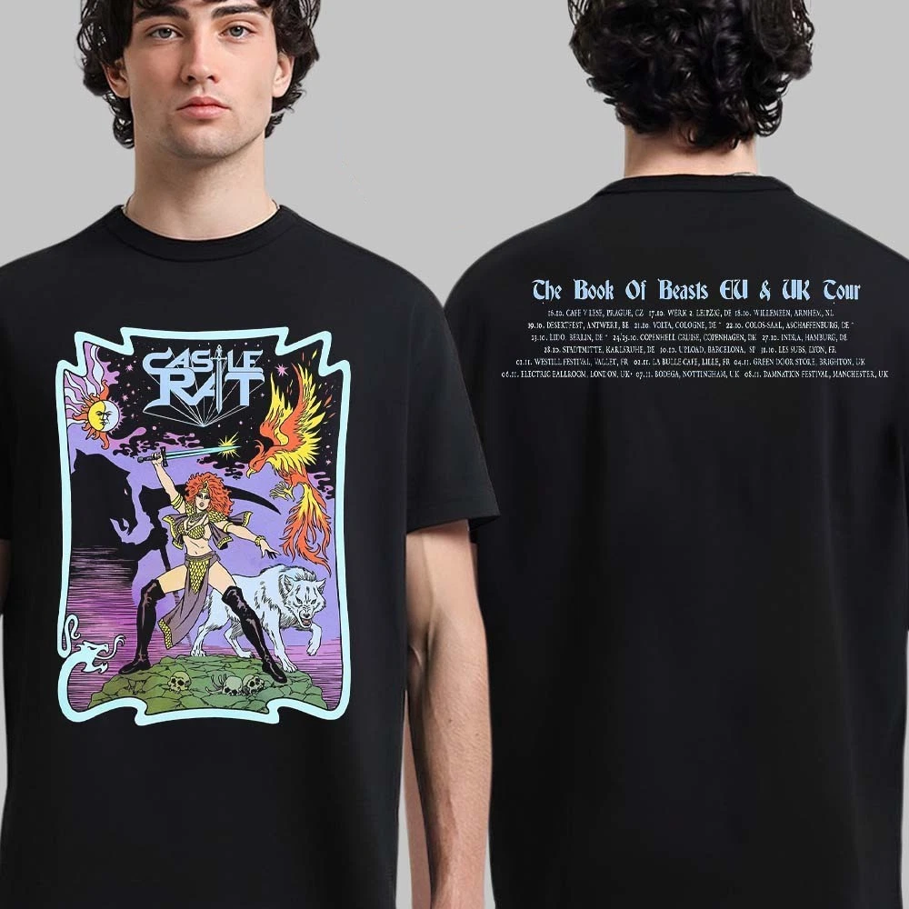 Castle Rat The Book Of Beast Eu And Uk Tour 2025 Tour Dates Two Sided T-Shirt