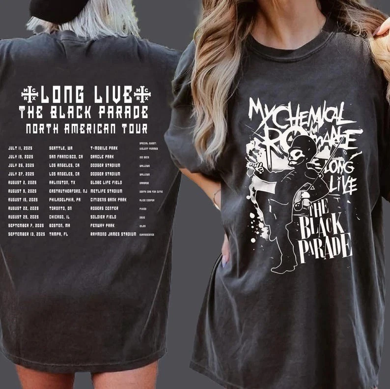 The Black Parade Tour My Chemical Romance 2025 Reprint T-Shirt