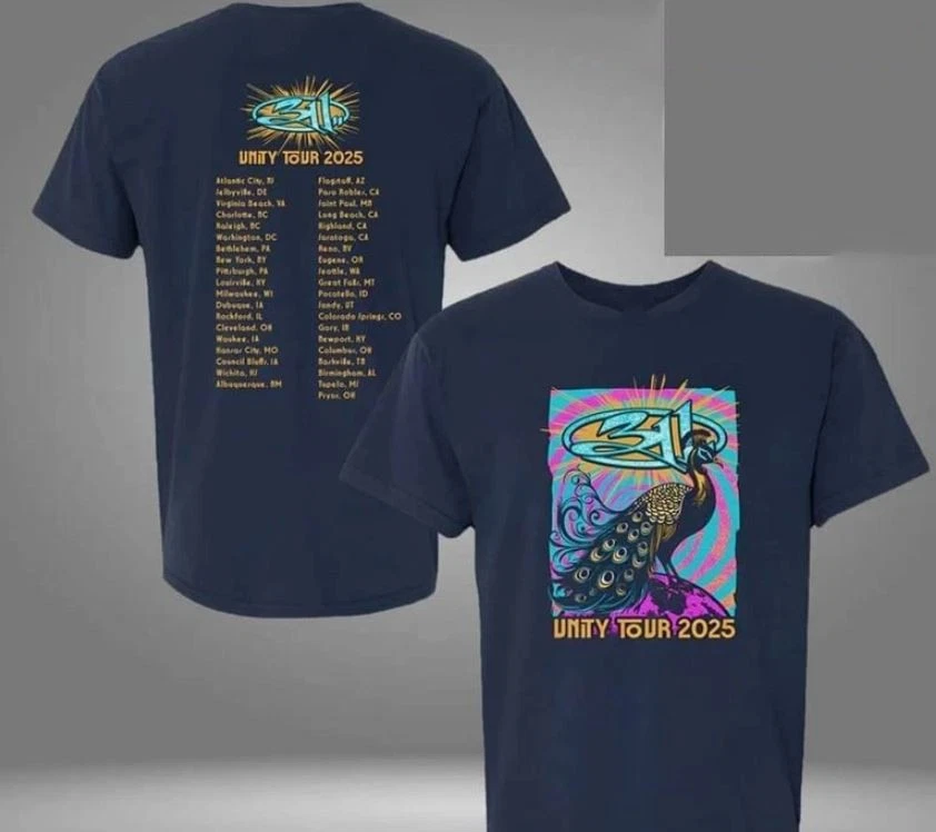 311 Band Unity Tour 2025 Peacock Two Sided Unisex T-Shirt