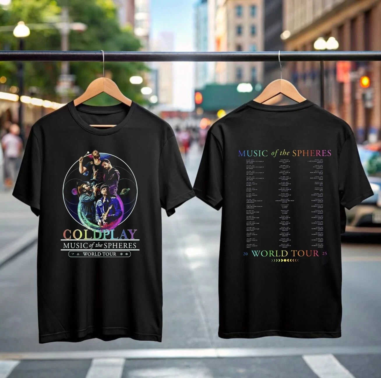 Coldplay 2025 Tour T-Shirt Official Band Shirt Music Of The Spheres Merch